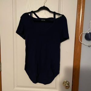Express navy blue top